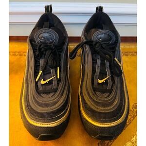 Nike Mens Air Max 97 Black Metallic Gold Trainer DC2190-001 Running Sneakers 11